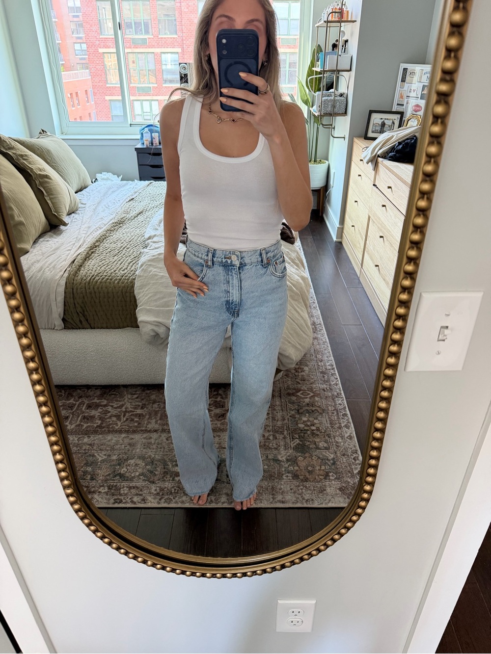 Light Wash Women's Straight-Leg Jeans